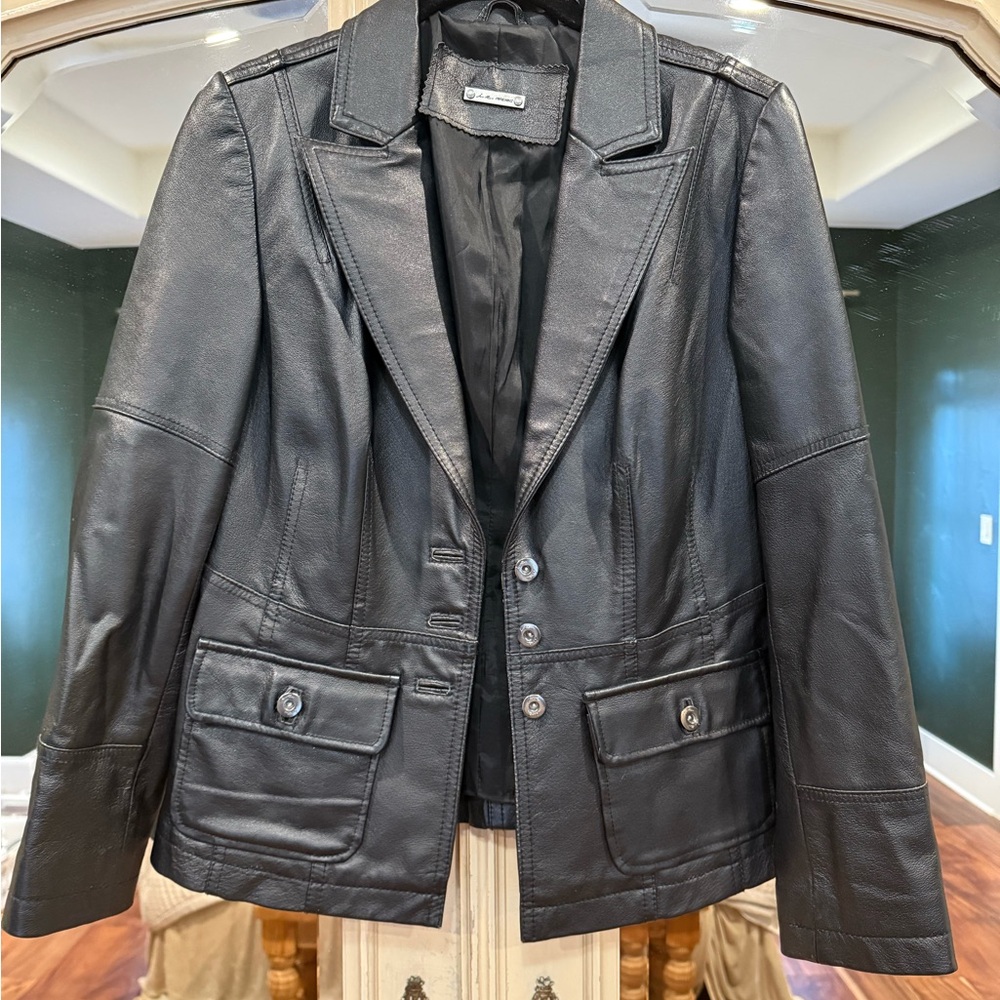 Women's Black Leather Jacket